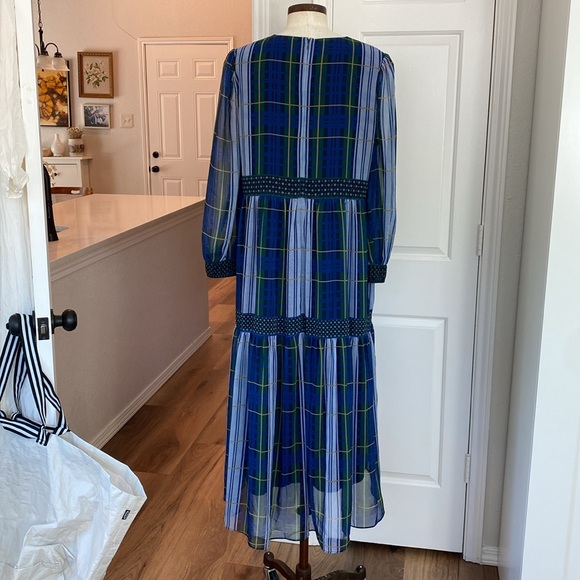 GRETCHEN SCOTT campbell plaid tiered midi dress - Picture 12 of 12